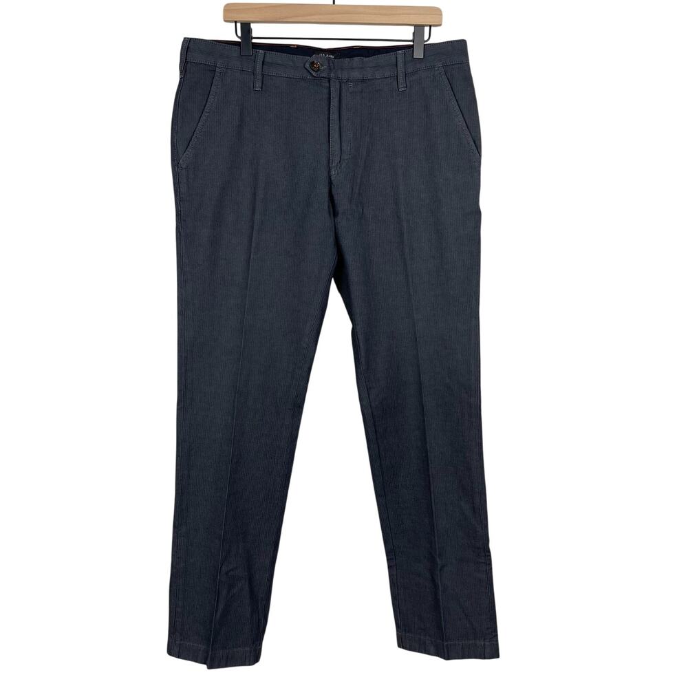 Ted Baker Mens Chino Trousers Gray‎ Pinstripe Pants 36R Business Casual